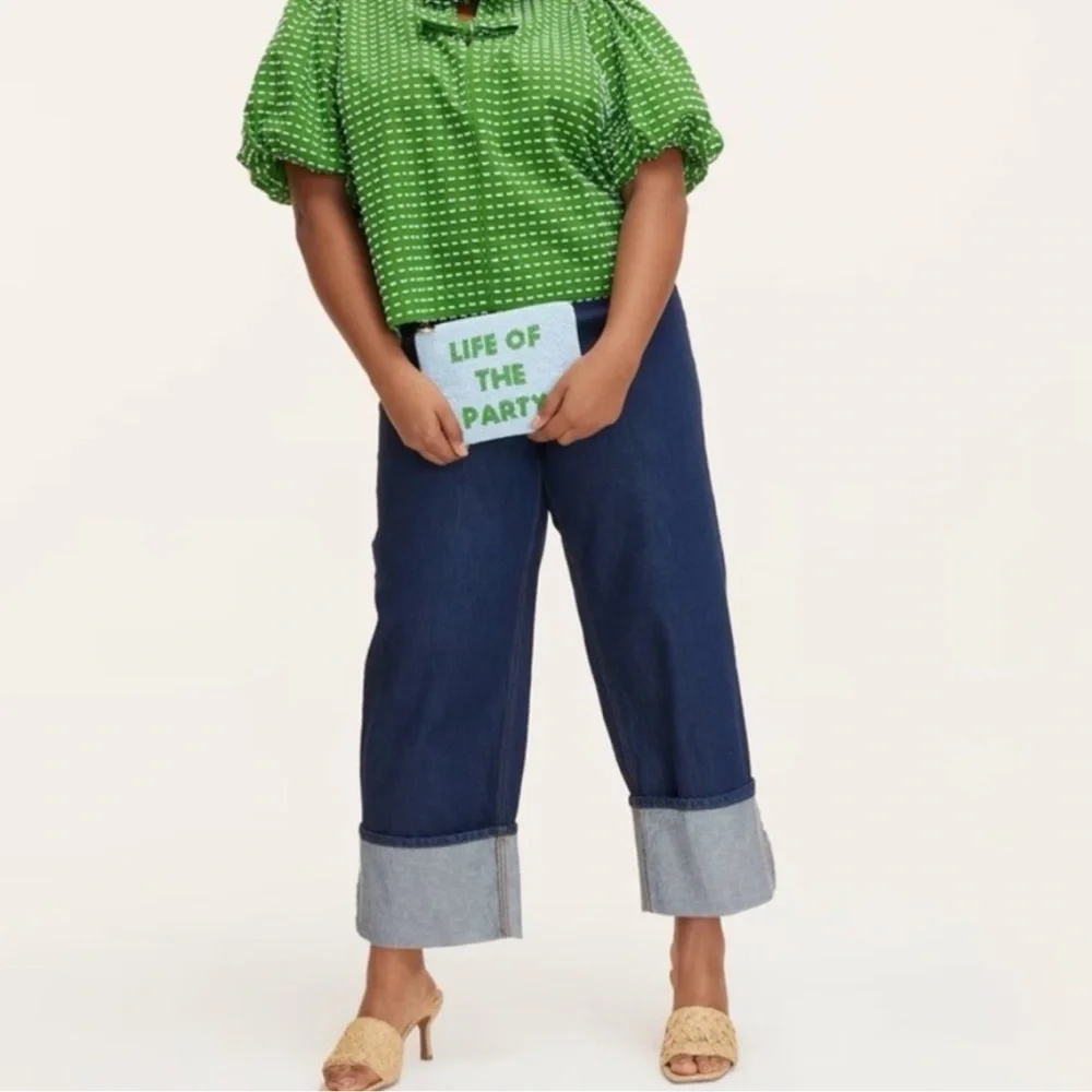 Kate Spade Jeans size 2 NEW dark wash cuffed hem ankle length - Picture 6 of 11